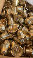 Carillon à vent en laiton populaire, corne ouverte en cuivre pur, vente en gros, traîneau personnalisé, cloche en laiton massif, cloche de Noël, pendentif