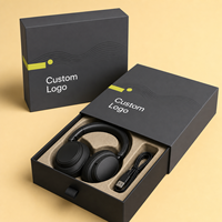 Caja de Embalaje para Auriculares al por Mayor, Caja de Regalo Magnética de Cartón Rígido Plegable Personalizada con Inserto de Espuma para Electrónica de Consumo