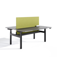 Poste de travail double électrique intelligent à hauteur réglable pour 2 personnes, table de bureau assis-debout, design ergonomique, vente en gros commerciale