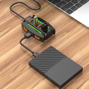 <span class=keywords><strong>USBhub</strong></span> USB 2.0 Fuente de alimentación externa de 10 puertos con luz ambiental - Product Image 2