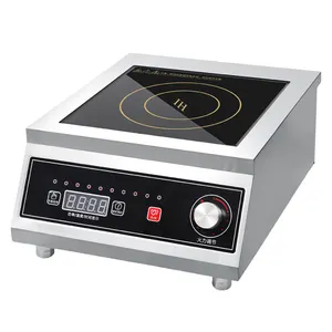 Sıcak satış 5000 watt yassı paslanmaz çelik ticari mutfak wok elektrikli indüksiyon ocak soba cooktops