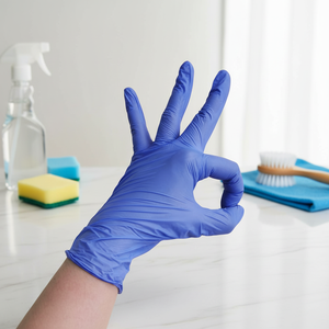 Guanti da Lavoro in <span class=keywords><strong>Nitrile</strong></span> Viola Monouso Direttamente dalla Fabbrica, Impermeabili e Resistenti alle Forature, Grado Alimentare, Senza Lattice, Guanti da Laboratorio - Product Image 2