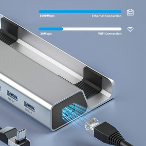 RGEEK แท่นวางไอน้ำพร้อมพอร์ต RJ45,แท่นวางทีวี6 In 1แผงโซลูชันวางดุมล้ออะลูมิเนียม60Hz HD Type-C - Product Image 5