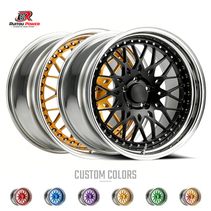 Jantes forgées en alliage sur mesure 2 pièces à déport profond pour course de dragster, 17, 18, 20 pouces, pour voitures <span class=keywords><strong>BMW</strong></span> Toyota (5x114.3, 5x115, 5x120, 5x127, 5x139.7) - Product Image 4