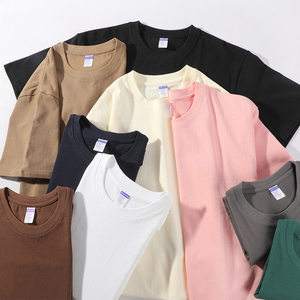 T-shirts col rond manches courtes manches courtes, uniforme de travail, vêtements d'été oversize pour hommes, 100% coton, 300GSM - Product Image 5