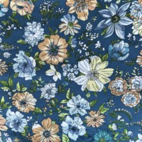 Tela Estampada 100% Algodón, Elegante y Fluida, 105GSM, Material Ligero Tejido para Prendas de Noche de Lujo, Suministro de Telas Premium