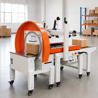 Scelleuse automatique de cartons et machine d'emballage de ruban adhésif à 360 degrés, machine de scellage de boîtes pour la logistique e-commerce