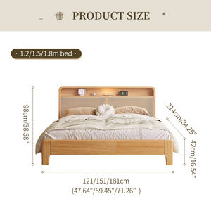 <span class=keywords><strong>Lit</strong></span> de rangement hydraulique moderne en bois de caoutchouc 150x200cm Queen avec tête de <span class=keywords><strong>lit</strong></span> en rotin sculptée à la main, port USB, veilleuse, écologique, OEM - Product Image 3