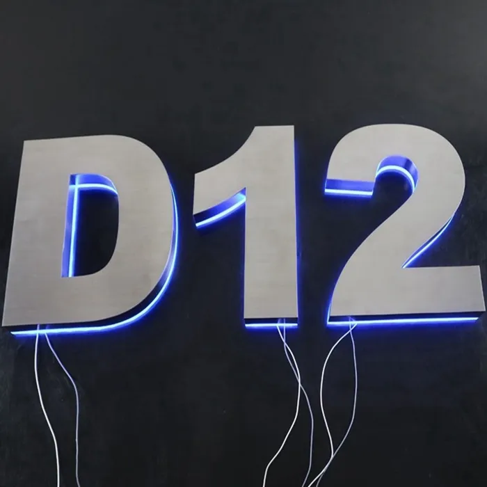 3D lighting acrylic metal sign channel letter signs custom logo sign for shop sign 3d led backlit sign