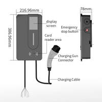 Estaciones de Carga para Vehículos Eléctricos OLINK OCPP Controladas por Aplicación, 7kW 9.6kw 11.5kw 19.6kw Tipo 1 J1772 NACS, Cargador de Vehículos Eléctricos de Una Sola Pistola
