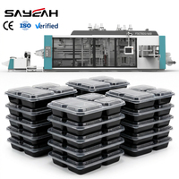 Hoge snelheid plastic voedselverpakkingsmachine, multi-station thermoformmachine voor afhaallunchboxen