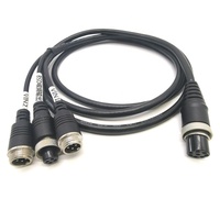 Connecteur d'aviateur étanche avec câble d'extension vidéo de vue arrière, m4 M8 M16 M12, câble de caméra DVR de vidéosurveillance d'aviation