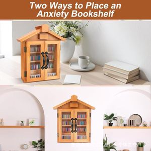Mori Hyakuman Wooden Mini Bookshelf <b>Desktop</b> Storage Display <b>Shelf</b> Natural Wood Color Rectangle Standing Type Birthday Gift - Product Image 4