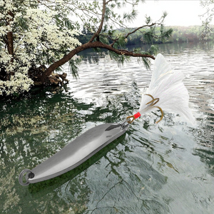 Vente en gros pour SP099 Leurre de pêche spinner-bait en métal 4,5 cm 10g avec <span class=keywords><strong>lame</strong></span> en forme de cœur rouge pour la pêche en mer <span class=keywords><strong>et</strong></span> la pêche sur glace - Product Image 3