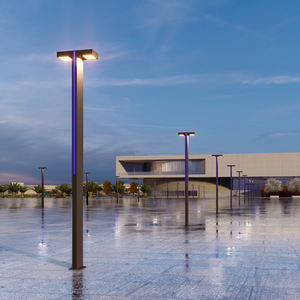 Lámpara <span class=keywords><strong>de</strong></span> Poste Rectangular Moderna en Forma <span class=keywords><strong>de</strong></span> T, IP66 Impermeable, <span class=keywords><strong>de</strong></span> Aleación <span class=keywords><strong>de</strong></span> Aluminio, LED, con Soporte Externo, Acabado en <span class=keywords><strong>Madera</strong></span> <span class=keywords><strong>para</strong></span> Jardín o Parque - Product Image 3