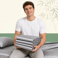 Parure de lit de luxe du meilleur fournisseur, ensemble de draps doux et soyeux 100% bambou biologique, housse de couette en bambou, ensemble de literie en bambou