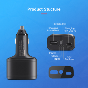 Gián điệp theo dõi thiết bị plug and play mv77g SOS 4G Xe Định vị Thuốc lá nhẹ hơn Mini USB Car Charger GPS Tracker - Product Image 6