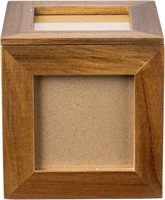 Mini cube photo en bois d'acacia et boîte cadeau souvenir caché