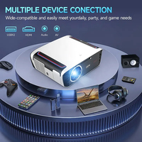 Proyektor Home Theater Android Smart Wi-Fi Logo Kustom OEM 4K TV 2G RAM Ponsel LED Baru untuk Rumah