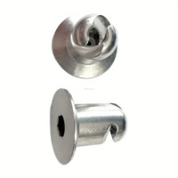 Dzus Fastener 7/16 "quart de tour en aluminium argenté tête Allen fraisée. Poignée de 500"
