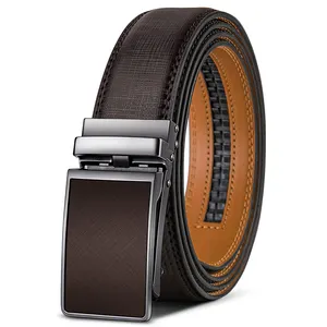 Luxury Father's Day Gift Custom Ratchet Automatic Buckle Belt Mens Designer Genuine Leather Belts