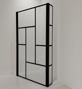 Paroi de douche <span class=keywords><strong>en</strong></span> forme de <span class=keywords><strong>L</strong></span> imprimée <span class=keywords><strong>en</strong></span> soie - Product Image 1