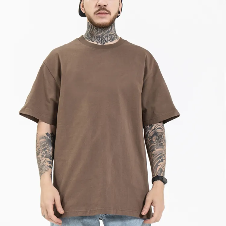 Summer Custom Print Mens 230g Plus Size Men's T-shirts Heavy Cotton Oversize Cheap Plain Tshirt