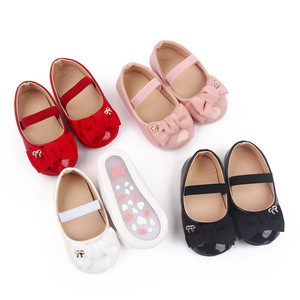 Chaussures de princesse pour bébé fille, en PU souple, motif à pois mignon, de haute qualité, chaussures de marche mignonnes pour bébé de 0 à 1 an - Product Image 2