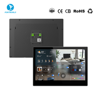 Boîtier en aluminium de luxe, écran IPS de 10,1 pouces, panneau de commande interactif intelligent, Wi-Fi activé, tablette murale avec alimentation PoE