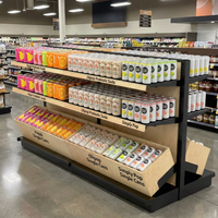 Système d'étagères de supermarché en métal personnalisé OEM avec 6 étagères de présentation