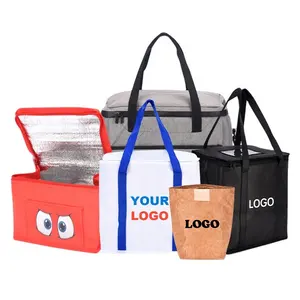 New Wine Nonwoven Aluminium Foil Thermal Beach Waterproof Customized Cooler Lunch Reusable Travel Picnic Insulated Cooler Bag