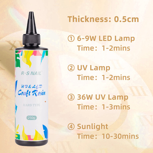 RS Nail Hot Selling Crystal Clear UV Curing <strong>Resin</strong> For Beginners Small Bottle Hard UV Cure Glue For DIY Small Craft - Product Image 3