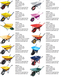 Wb6417 75 लीटर गार्डन दो व्हील बैरो गैल्वेनाइज्ड ट्रे भारी ड्यूटी होम मेटल कार्ट व्हीलबारो - Product Image 5