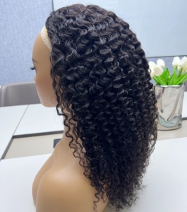 Peluca de media cabeza sin pegamento, de cabello virgen 100% sin procesar, doble densidad, larga, de alta densidad, negra, para mujer, vietnamita, al por mayor - Product Image 3