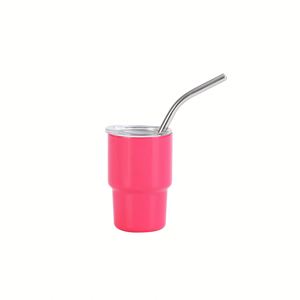 Vaso Pequeño de Acero Inoxidable de Doble Pared, Pajita Metálica Reutilizable, Taza Pequeña para Exteriores - Product Image 2