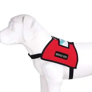Imbracatura per cani di servizio illuminata personalizzata in Neoprene moderno di design regolabile piccola con gilet imbottito
