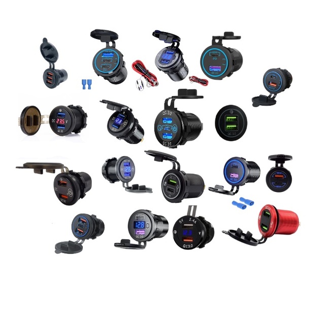 12V 24V Universal Dual Port Type C & a Bus Car Socket QC3.0 20W PD Car Charger Flame Resistant CE/FCC Certified