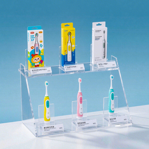Alışveriş merkezi masaüstü sayaç sergi sahne ekran rafları için elektrikli diş fırçası için özelleştirilmiş High-End akrilik ekran <span class=keywords><strong>stand</strong></span>ı - Product Image 5