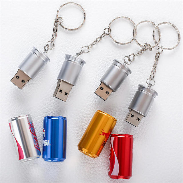 Customized Gift Metal Can-Shaped USB Drive 2.0/3.0 Beverage Can-Shaped USB Drive
