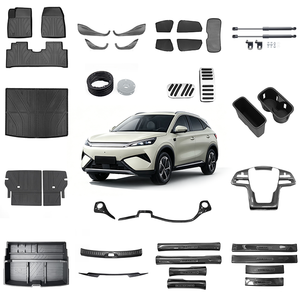 Kit de garnitures intérieures en fibre de carbone ABS Maremlyn, tapis de sol de <span class=keywords><strong>voiture</strong></span> en TPE imperméables et résistants à l'usure <span class=keywords><strong>pour</strong></span> accessoires BYD Atto3 Yuan - Product Image 1