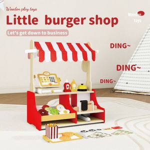 Jouets de jeu de rôle pour enfants de maternelle : Caisse enregistreuse de magasin, Distributeur automatique, Mini-marché, Mini-restaurant de hamburgers - Product Image 1
