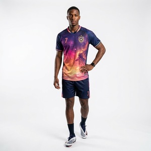 เสื้อฟุตบอลแบบกำหนดเอง OEM ODM ผู้ผลิตเสื้อฟุตบอล เสื้อทีมแบบซับลิเมชั่น ชุดกีฬาแบบกำหนดเองสำหรับผู้ชาย - Product Image 1