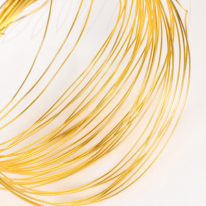 18K Gold Plated <b>Copper</b> Wire Round For <b>Bracelet</b> Making Jewelry Findings - Product Image 2