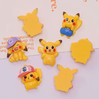 Breloques en résine mignonnes de style dessin animé Pokémon pour remplissage de slime, maison de poupée, artisanat DIY, coque de téléphone, frigo, pince à cheveux