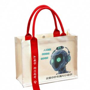 Bolsa de Lona de Algodón Personalizada con Logotipo Impreso en UV, Gran Capacidad, a la Moda, para Mujeres, para Fines Especiales - Product Image 1