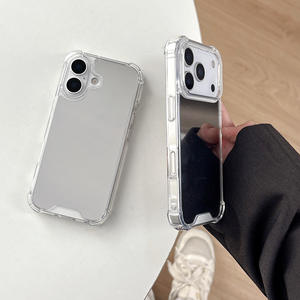 Coque antichoc transparente avec surface miroir pour iPhone 17 (grande ouverture), 16, 15, 14, 13 Pro et 12 Pro, avec protection airbag - Product Image 6