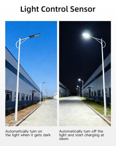 Hk Mistai Garantie 3 ans 5000Lm 60W 288Wh 3000K-6000K Crépuscule à l'aube Public Led Solaire Rue Lumière Banlieue Lampe Blanc Chaud Oem - Product Image 3