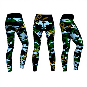 Leggings de sport formels pour femmes personnalisés, séchage rapide, taille haute, gainant, sans couture, polyester élasthanne avec imprimé original, actif - Product Image 1