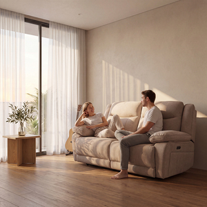 Modern 2 Seat Large Size Fabric <b>Recliner</b> Set With Gliding and Modular Design for Living Room Gerbrsi W8378FK Modern Living Room - Product Image 6