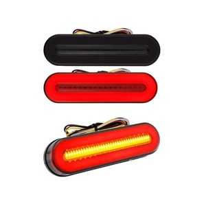 Lampu Sinyal LED 3-in-1 Tahan Air 12V 24V untuk <span class=keywords><strong>Trailer</strong></span> Truk dengan Neon Halo Stop Turn Tail Position Running Light ATV UTV RV Boat - Product Image 1